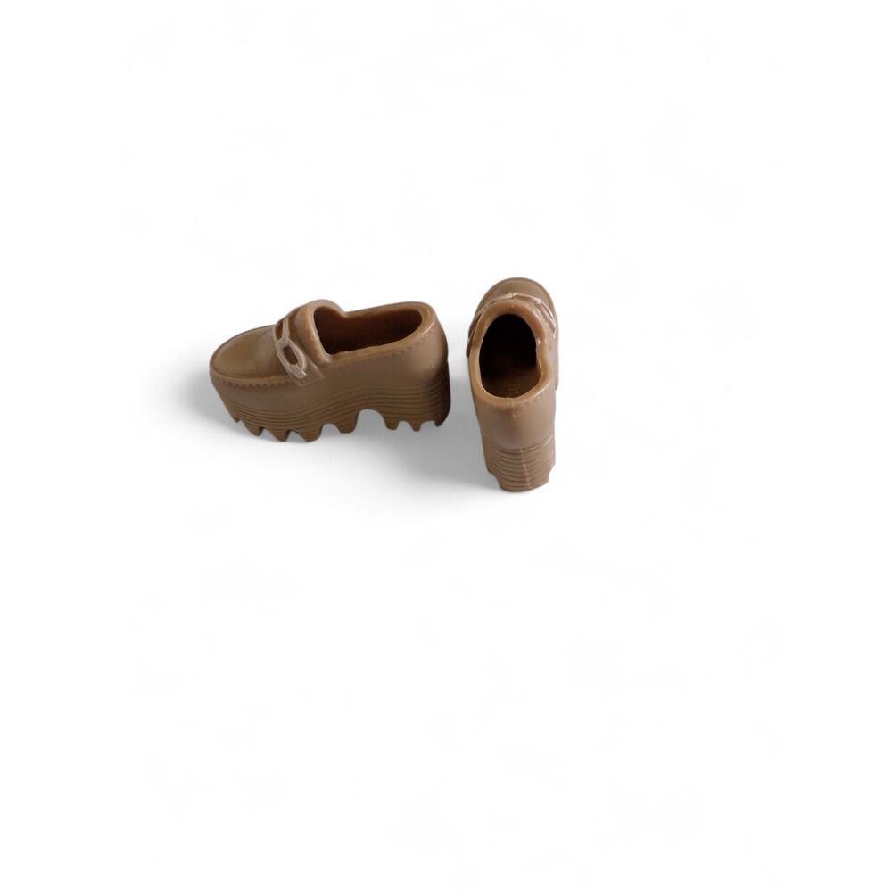 Barbie Basics You Create Neutral Kit 3 Shoes Loafers JJX37 Shoes Only - Picture 3 of 5